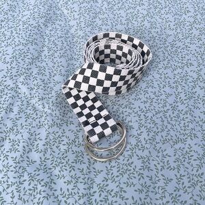 checkered canvas belt 49"